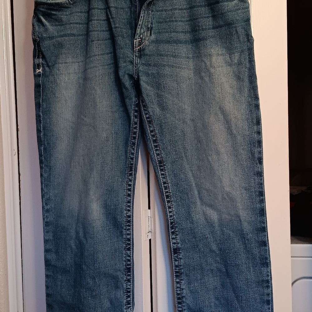 Men's Ariat Blue Denim M2 Relaxed Noot Cut Jeans Size 40x32